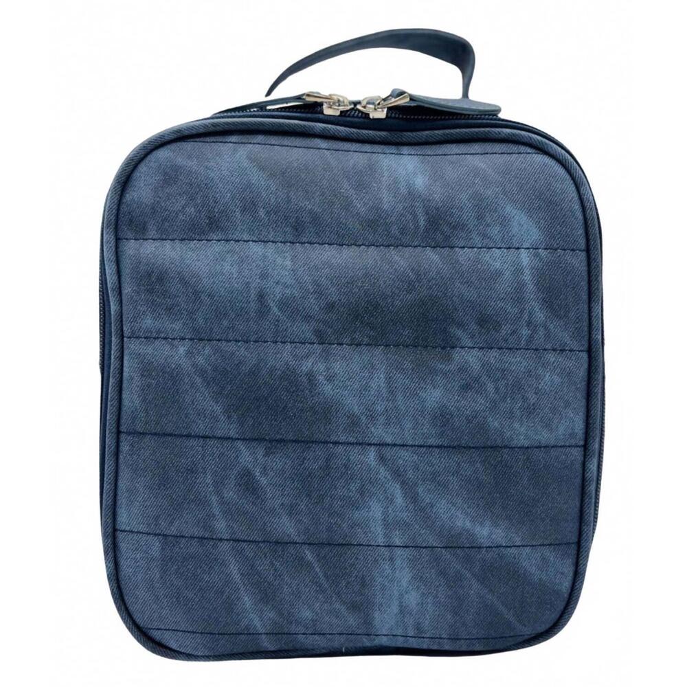 NEW BARI LYNN kid's snack and lunch bag in denim tie dye